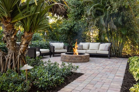 fire pit patio border planting outdoor furniture 3