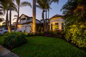 outdoor lighting landscape beds front of house 2-1
