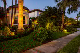 outdoor lighting landscape beds front of house 5-1